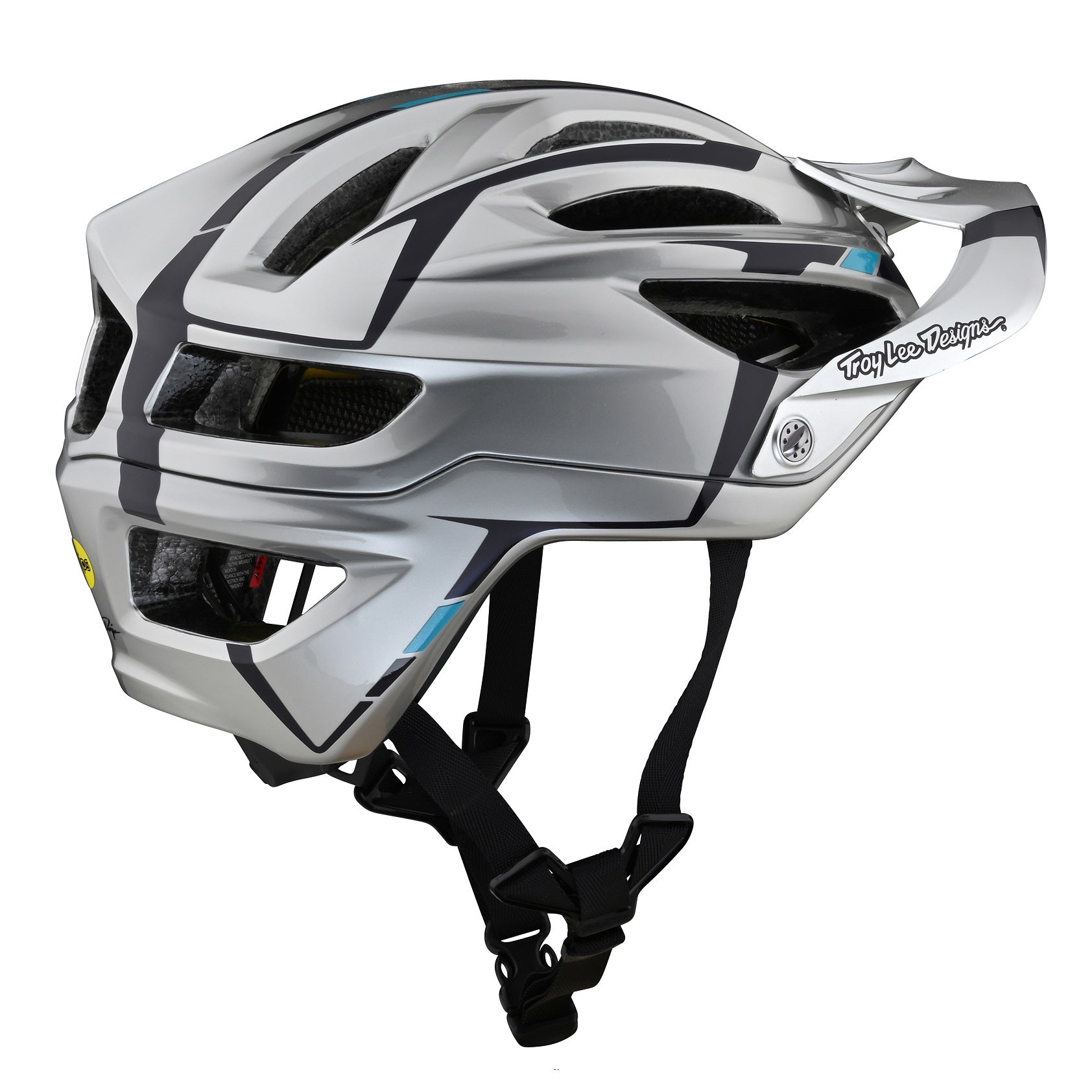 TLD A2 Helmet Sliver Silver/Burgundy