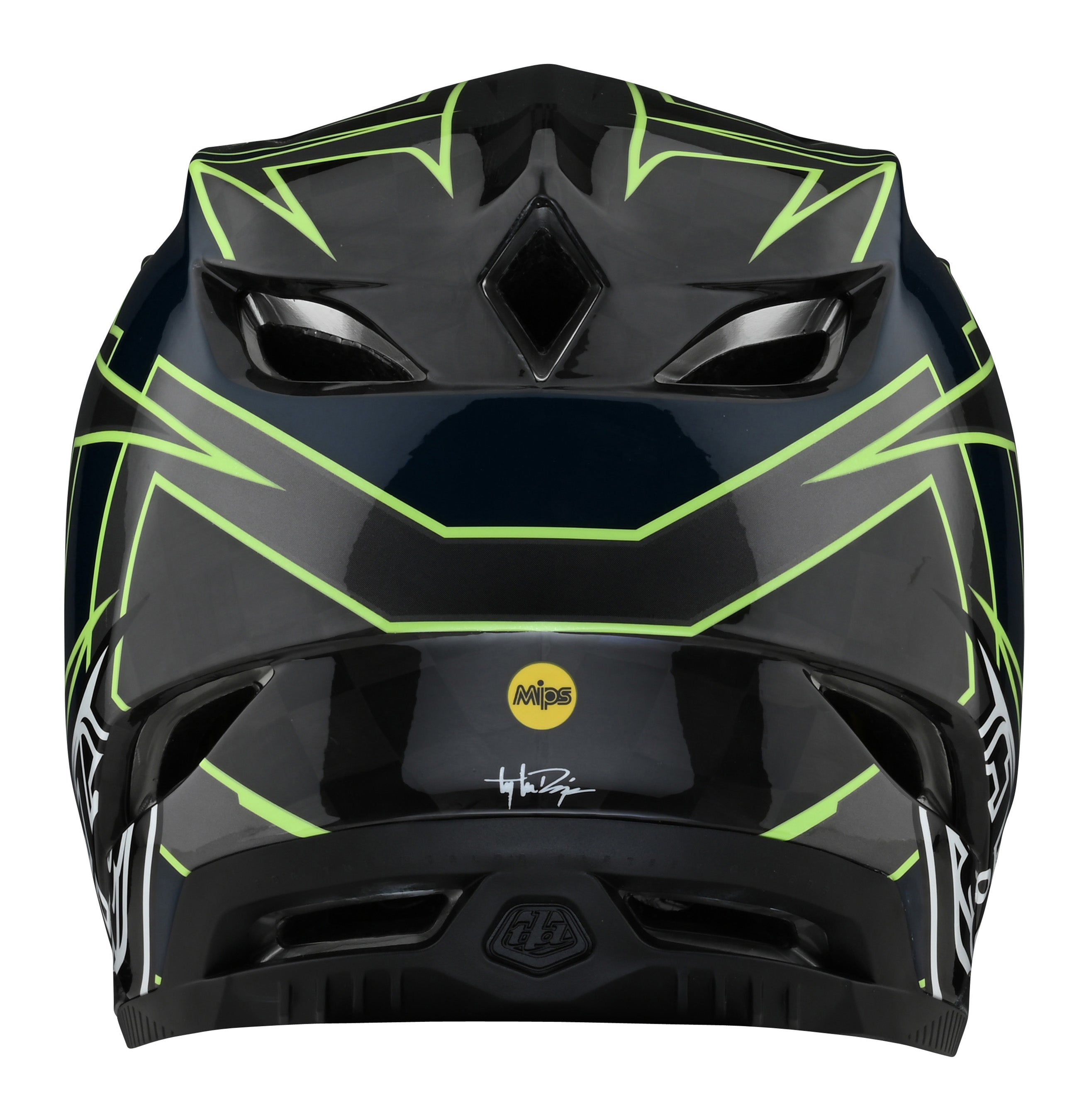 TLD D4 Carbon Helmet Graphite Grey/Green MD/LG