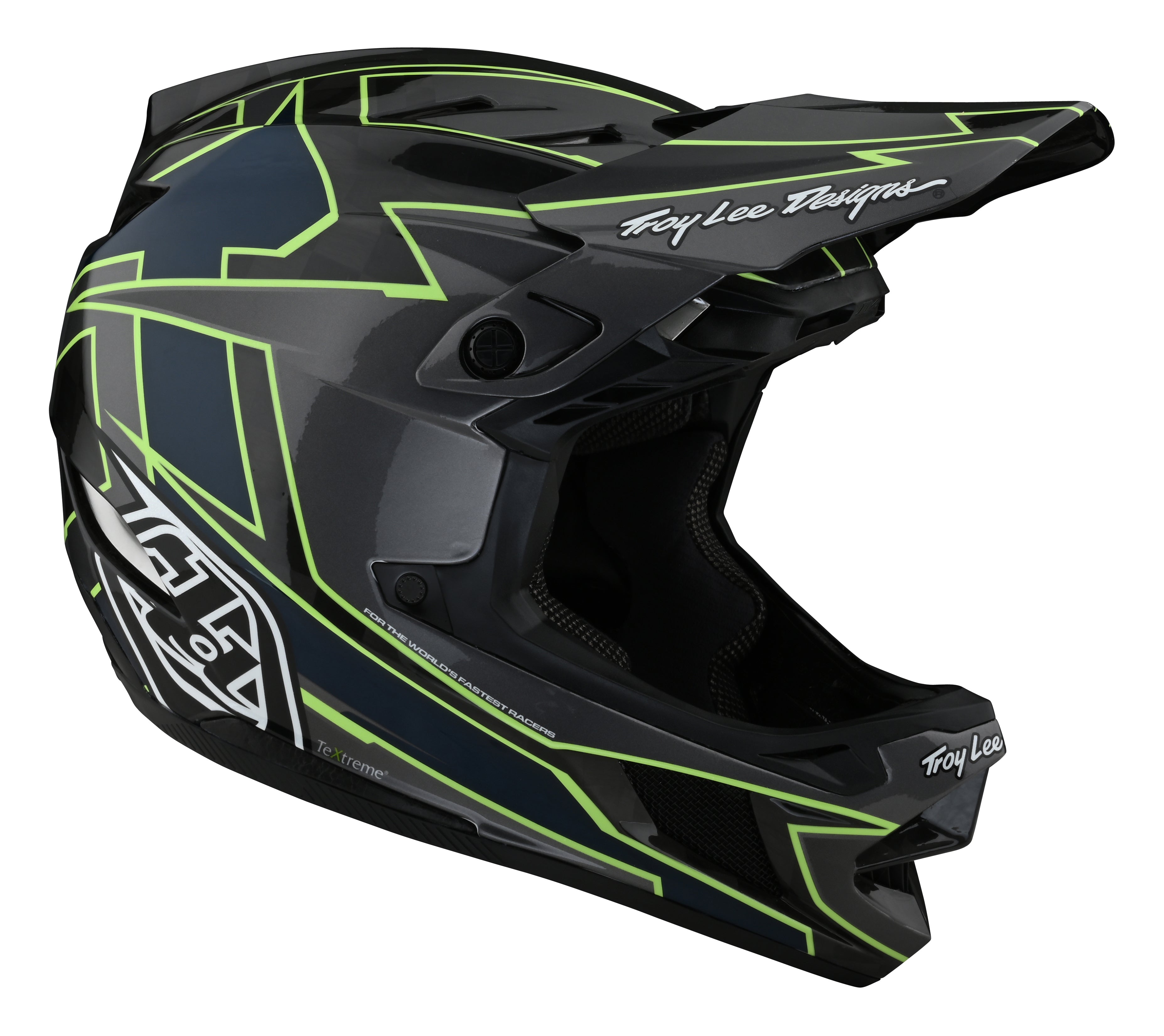 TLD D4 Carbon Helmet Graphite Grey/Green MD/LG